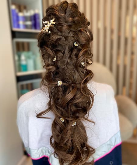 Bridal Hairstyle - Mermaid braid - 1102