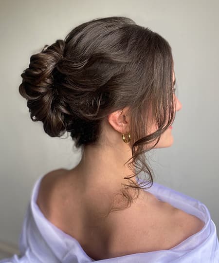 Bridal Hairstyle - Messy banana bun - 1104