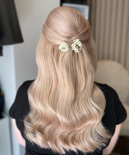 Bridal Hairstyle - Elegant half-up - 1106