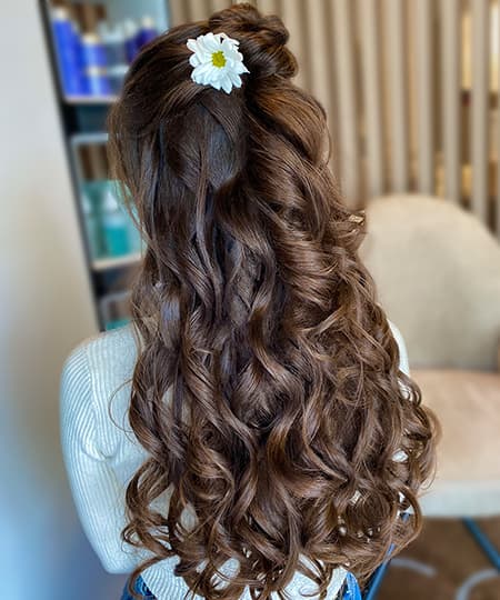 Bridal Hairstyle - Curly waterfall - 1108