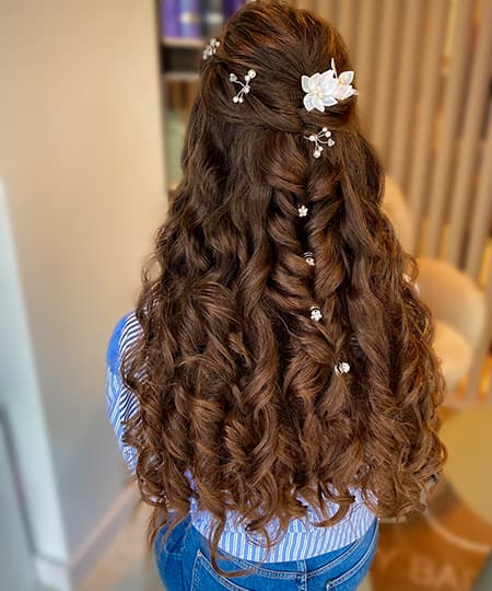 Bridal Hairstyle - Boho style curls - 1109