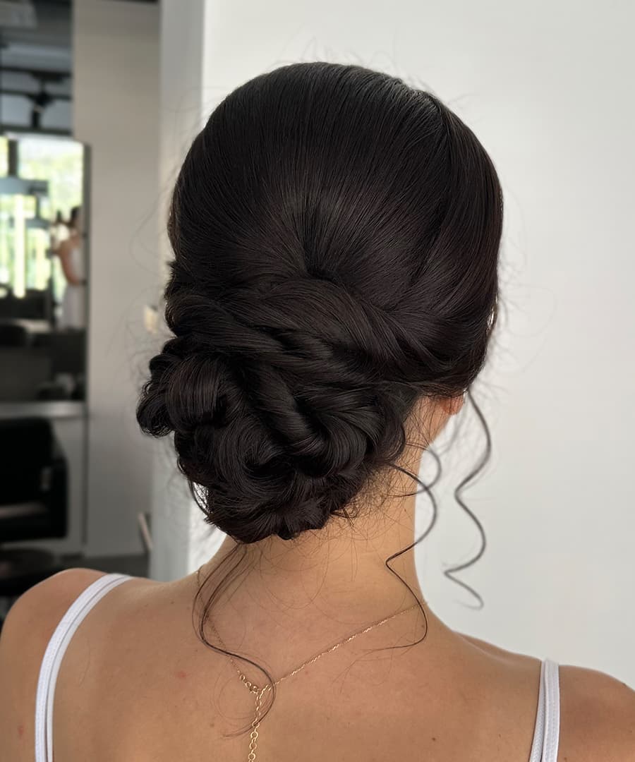 Bridal Hairstyle 11101 - Twisted low bun. Wedding Hairstyles | Bridal Hairstyles by IvyLu.bg