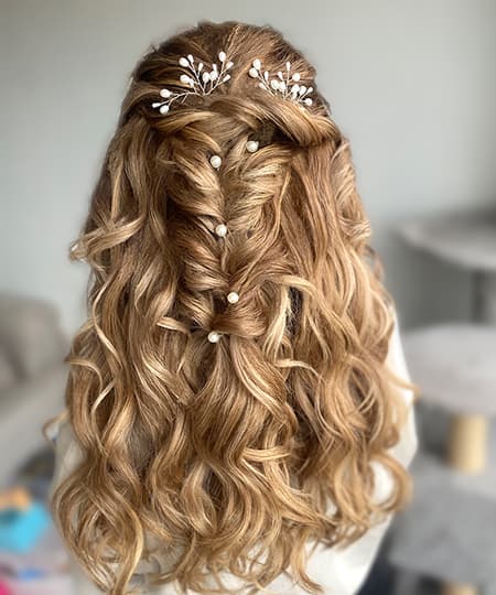 Bridal Hairstyle - Boho style curls - 1121