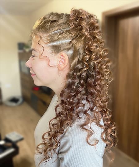 Bridal Hairstyle - Adorable curly - 1128