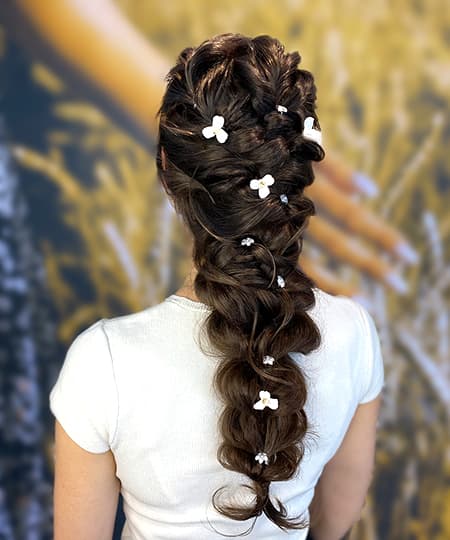 Bridal Hairstyle - Boho style braid - 1141