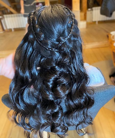 Bridal Hairstyle - Wavy half-up - 1160