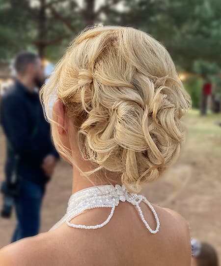 Bridal Hairstyle 1167 - Messy low bun. Wedding Hairstyles | Bridal Hairstyles by IvyLu.bg