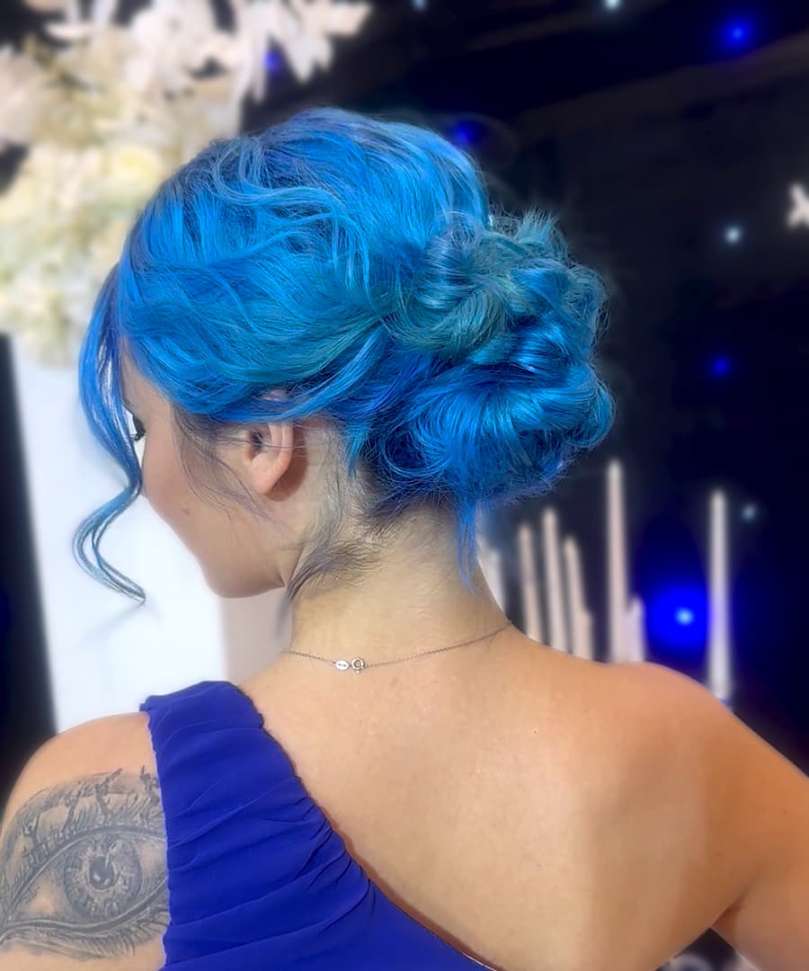 Сватбена прическа 1180 - Небрежен нисък кок. Прически за сватба | Сватбени прически от IvyLu.bg