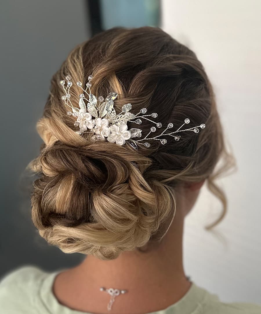 Bridal Hairstyle 1197 - Textured low bun. Wedding Hairstyles | Bridal Hairstyles by IvyLu.bg